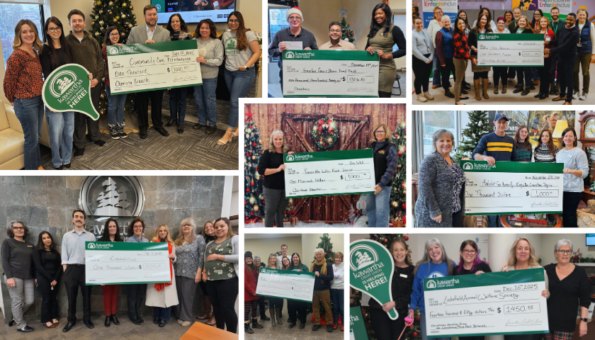 family doing some outdoor holiday window shopping