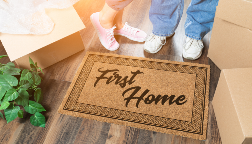 First Home welcome mat