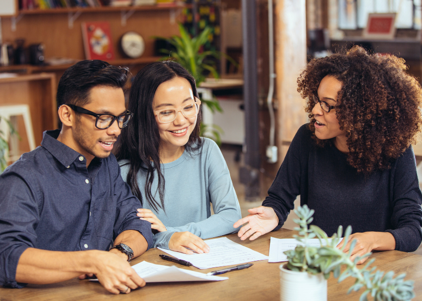 couple meeting with financial planner