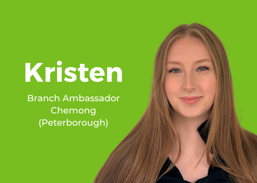 woman on green background